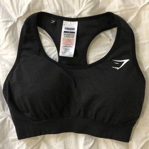Gymshark Vital Seamless Sports Bra - Black Marl